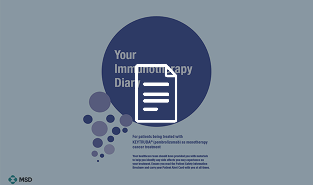 Click here to download KEYTRUDA Metastatic Monotherapy Patient Diary