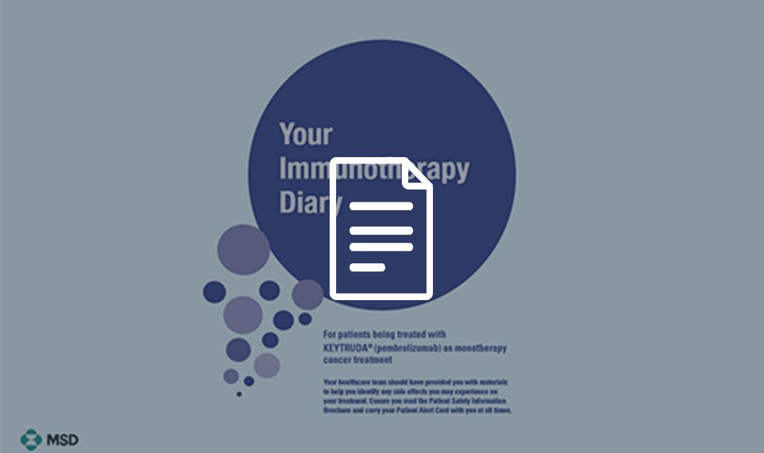 Click here to download KEYTRUDA Metastatic Monotherapy Patient Diary