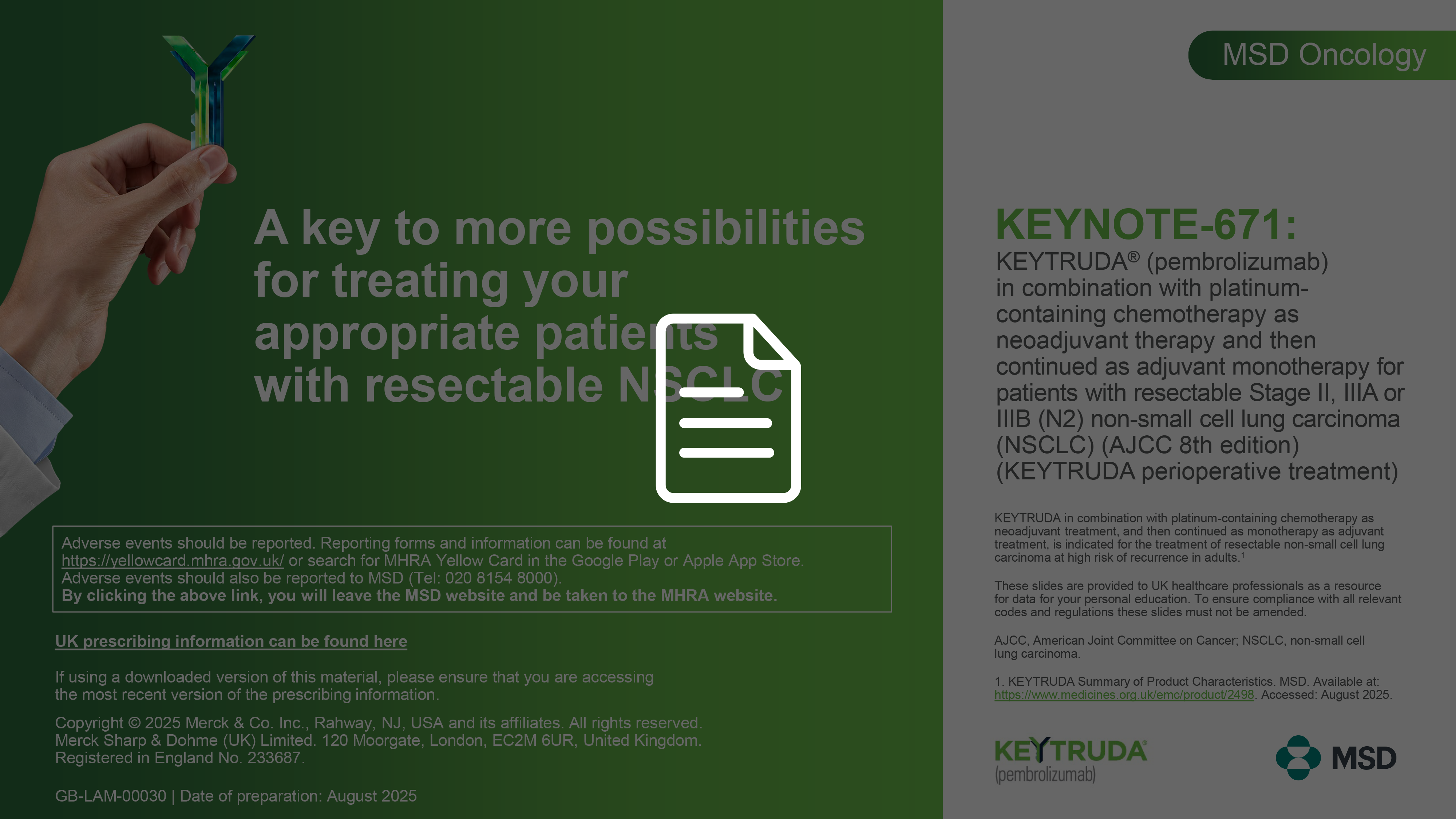 KEYNOTE-671 clinical data presentation