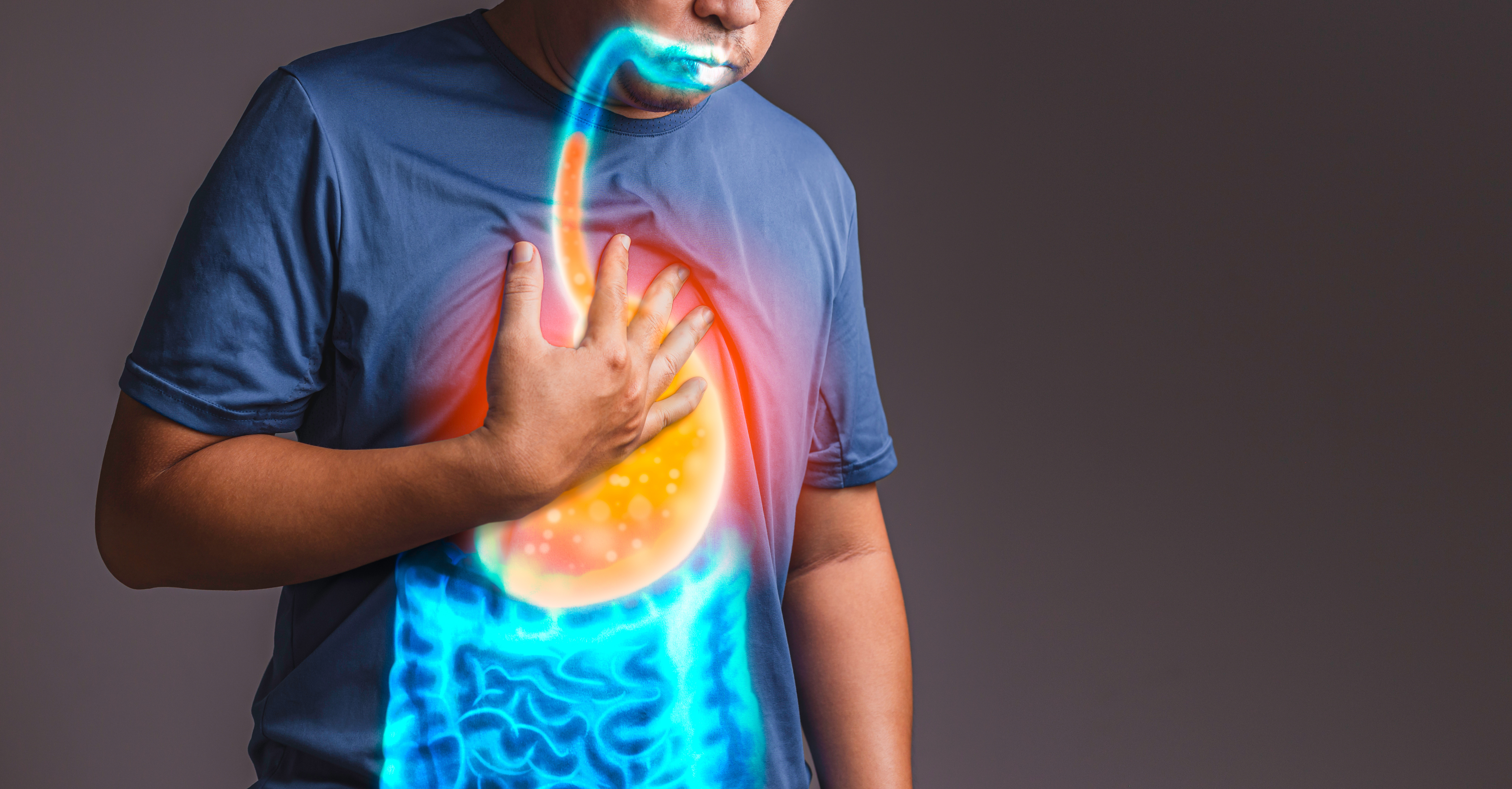man with reflux